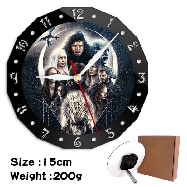 Game of Thrones alarm clock wall clock clock decorative clock wall clock 15cm - Image 18