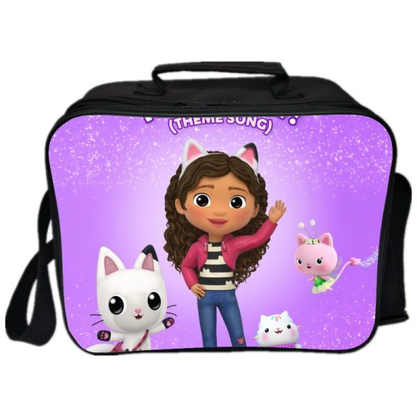 Gabby's Dollhouse Cooler Bag Insulation Bag Students School Food Storage Box - Image 14