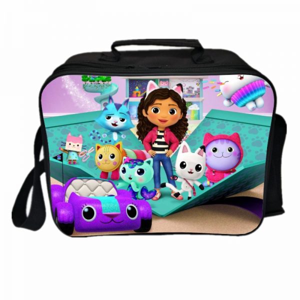 Gabby's Dollhouse Cooler Bag Insulation Bag Students School Food Storage Box