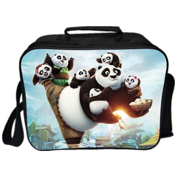 Kung Fu Panda Cooler Bag Insulation Bag Students School Food Storage Box - Image 9