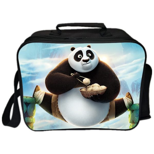 Kung Fu Panda Cooler Bag Insulation Bag Students School Food Storage Box - Image 10