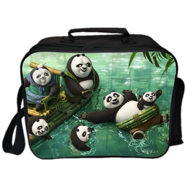 Kung Fu Panda Cooler Bag Insulation Bag Students School Food Storage Box - Image 11