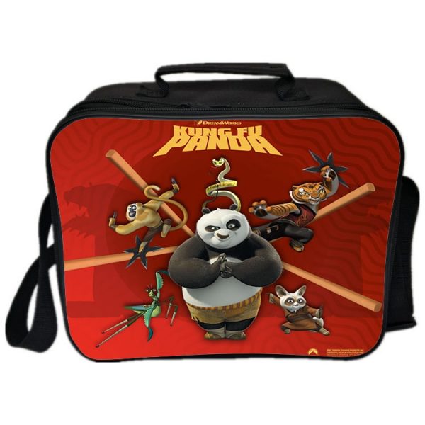 Kung Fu Panda Cooler Bag Insulation Bag Students School Food Storage Box