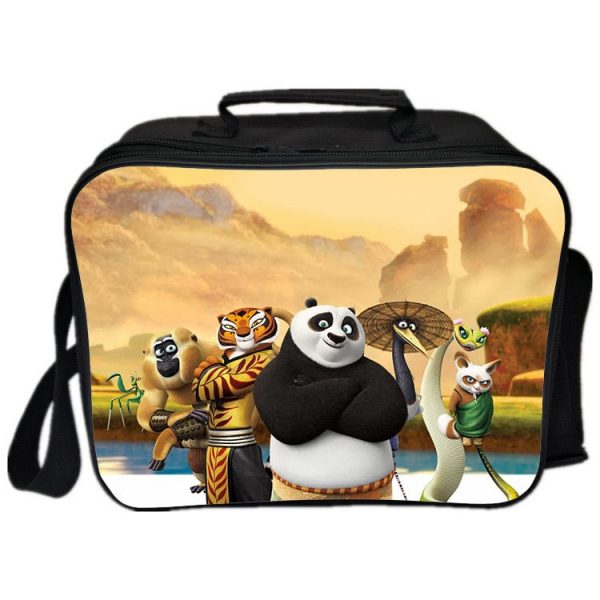 Kung Fu Panda Cooler Bag Insulation Bag Students School Food Storage Box - Image 14