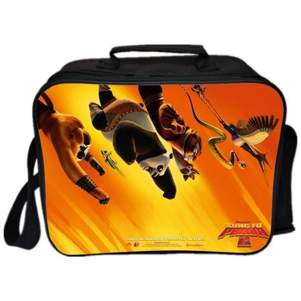 Kung Fu Panda Cooler Bag Insulation Bag Students School Food Storage Box - Image 15