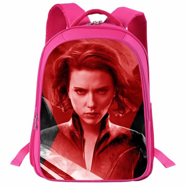 Black Widow Backpack School Bag Pink - Image 12