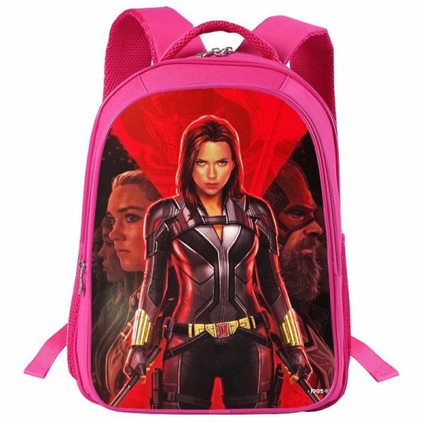 Black Widow Backpack School Bag Pink - Image 14