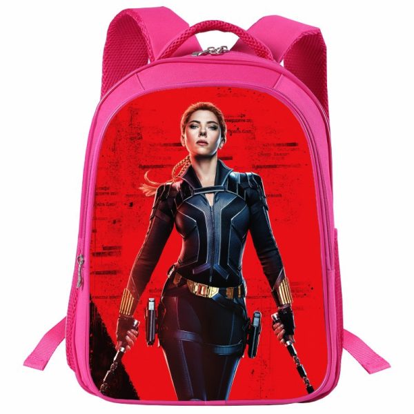 Black Widow Backpack School Bag Pink - Image 16