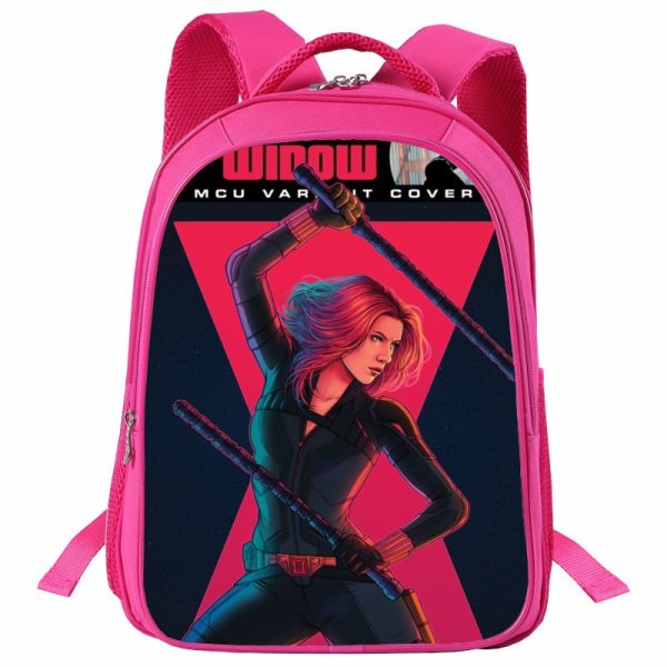 Black Widow Backpack School Bag Pink - Image 3