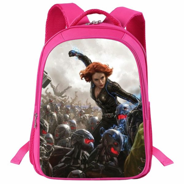 Black Widow Backpack School Bag Pink - Image 6