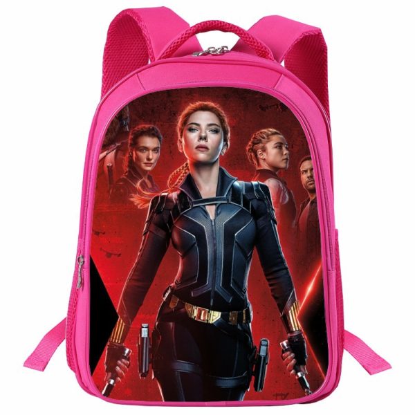 Black Widow Backpack School Bag Pink - Image 7