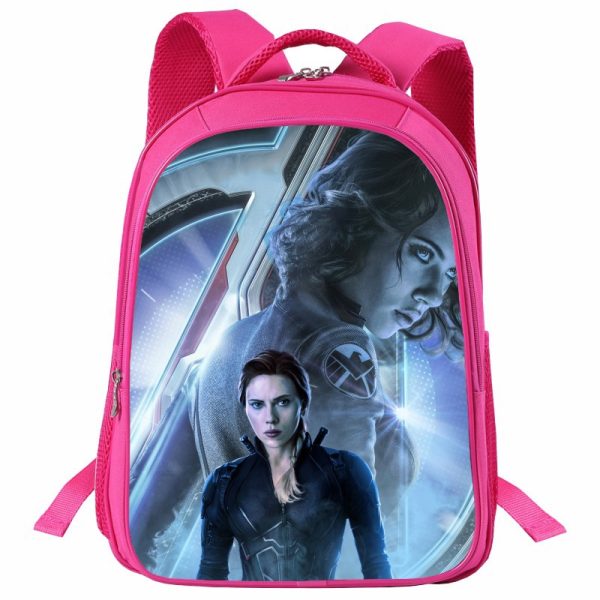 Black Widow Backpack School Bag Pink - Image 8