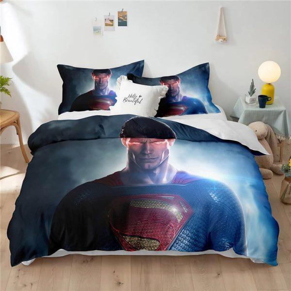 Superman Comfortable Bedding Three-Piece Soft and Breathable Duvet Cover Gift - Image 32