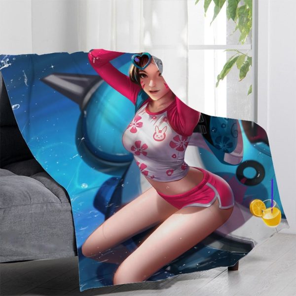 Overwatch Blankets Printing Soft Nap Blanket On Home/Sofa/Office Portable Travel Cover Blanket - Image 9