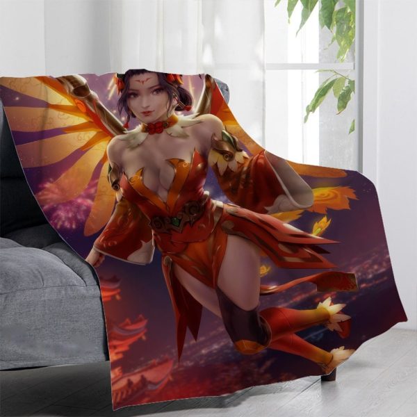 Overwatch Blankets Printing Soft Nap Blanket On Home/Sofa/Office Portable Travel Cover Blanket - Image 12