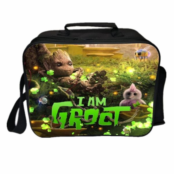 I Am Groot Cooler Bag Insulation Bag Students School Food Storage Box