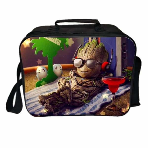 I Am Groot Cooler Bag Insulation Bag Students School Food Storage Box - Image 2