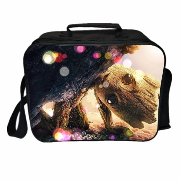 I Am Groot Cooler Bag Insulation Bag Students School Food Storage Box - Image 5