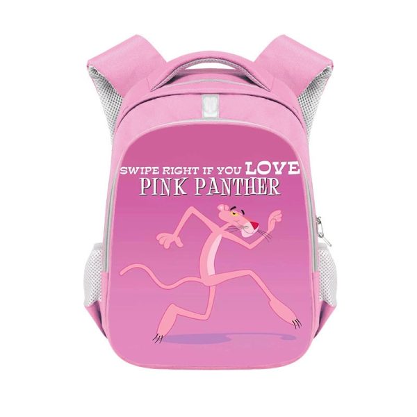 Pink Panther double-layer backpack personalized school bag Pink