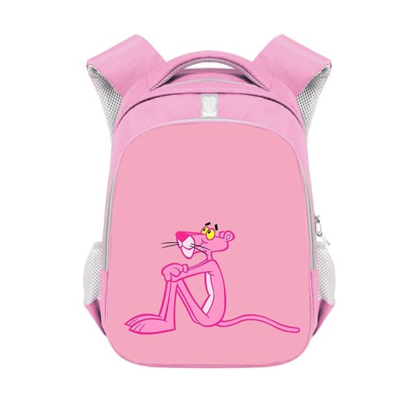 Pink Panther double-layer backpack personalized school bag Pink - Image 5