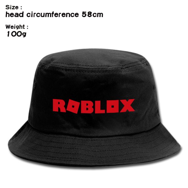 Roblox Women Men Bucket Hats Unisex Fisherman Hat Fashion Solid Wild Sun Protection Cap Boys Girls Outdoors Sunscreen Hat - Image 9