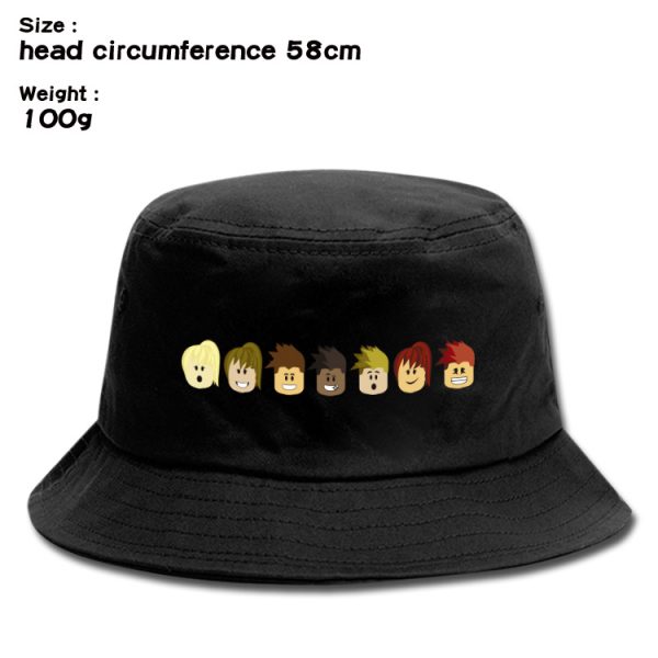 Roblox Women Men Bucket Hats Unisex Fisherman Hat Fashion Solid Wild Sun Protection Cap Boys Girls Outdoors Sunscreen Hat - Image 11