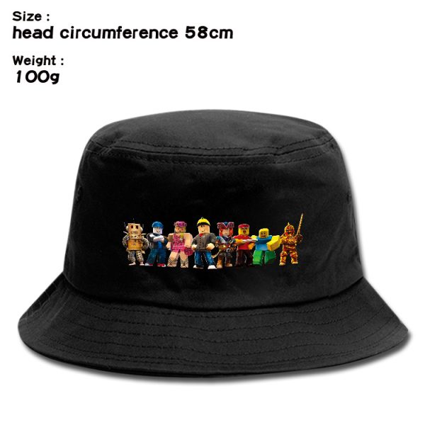 Roblox Women Men Bucket Hats Unisex Fisherman Hat Fashion Solid Wild Sun Protection Cap Boys Girls Outdoors Sunscreen Hat - Image 13