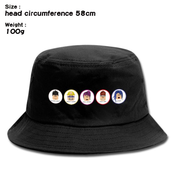 Roblox Women Men Bucket Hats Unisex Fisherman Hat Fashion Solid Wild Sun Protection Cap Boys Girls Outdoors Sunscreen Hat - Image 15