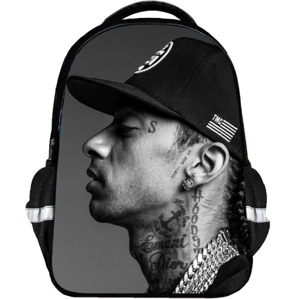 Nipsey Hussle Backpack Kids Youth Student High Capacity Waterproof School Bag Birthday Gifts - Image 4