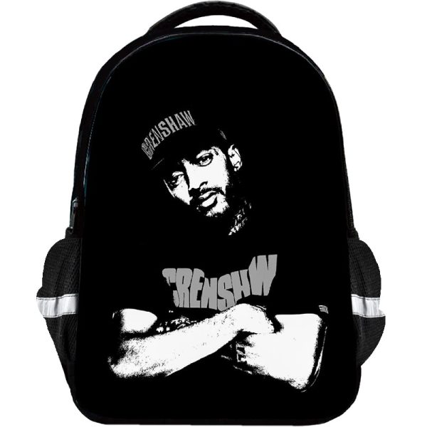 Nipsey Hussle Backpack Kids Youth Student High Capacity Waterproof School Bag Birthday Gifts - Image 6