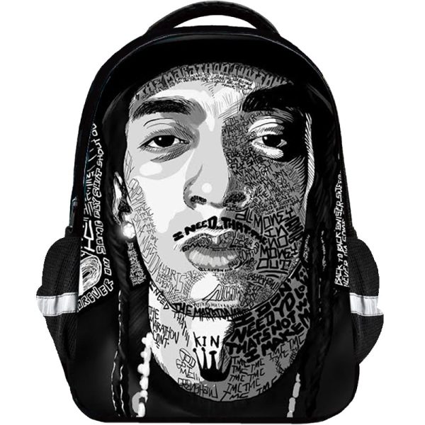 Nipsey Hussle Backpack Kids Youth Student High Capacity Waterproof School Bag Birthday Gifts - Image 14