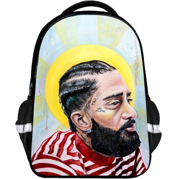 Nipsey Hussle Backpack Kids Youth Student High Capacity Waterproof School Bag Birthday Gifts - Image 20