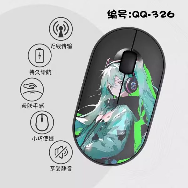 Hatsune Miku Slim Wireless Mouse with Nano Receiver - Image 2