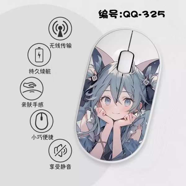 Hatsune Miku Slim Wireless Mouse with Nano Receiver - Image 3