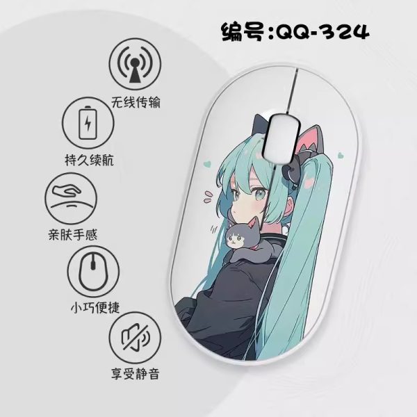 Hatsune Miku Slim Wireless Mouse with Nano Receiver - Image 4